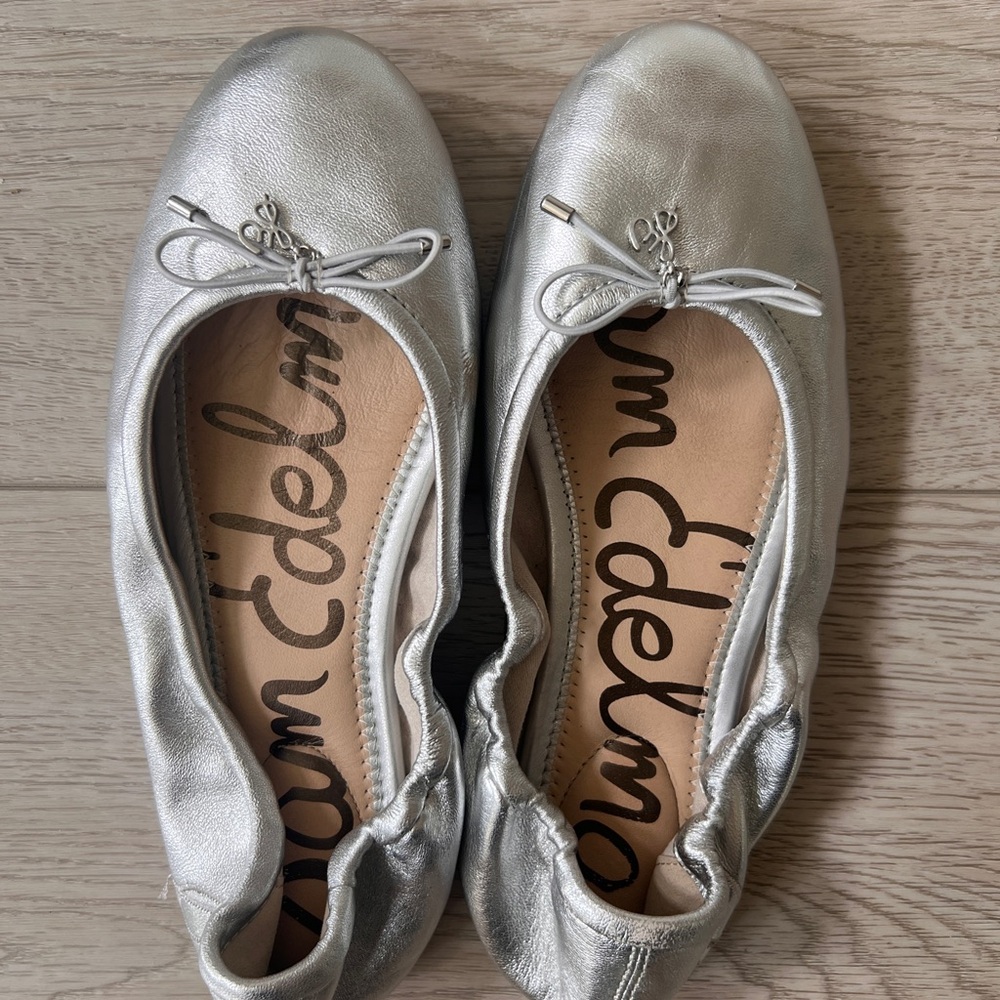 Sam Edelman Silver Ballet Flats